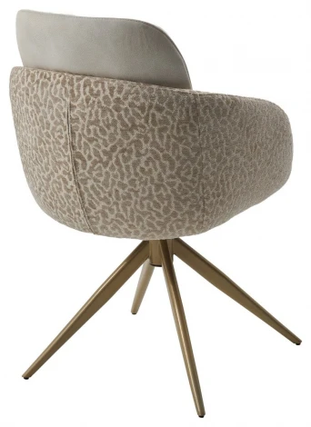 Стул ГРЕЙС (GRACE) 360 град., цвет ЛАТТЕ PENA-110 / HUNTER-120, ткань / ШАМПАНЬ каркас, ®DISAUR M-City 64842