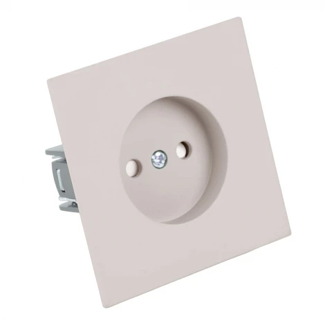 Розетка 1-местная с защитной шторкой (механизм) б/з 250В 16А RST16-3109-08 пудровый жемчуг Stekker Мия 50483