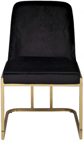 GY-83650 Стул велюр черный/золото 54*56*89см Garda Decor