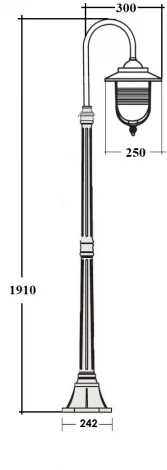 Наземный фонарь Oasis Light TITAN 84708 18 Bl (220V, IP44)