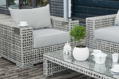 "Тито" кресло из искусственного ротанга, цвет серый 4SIS арт.УТ-00003550