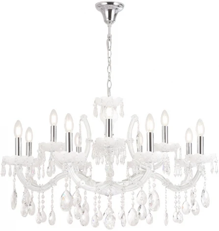 Подвесная люстра Crystal Lux BLANCA re SP12 (220V, подвески, на цепи, подсвечник, свеча)