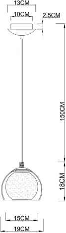 Подвесной светильник Arte Lamp Rastaban A7984SP-1PB (220V, на проводе, шар)