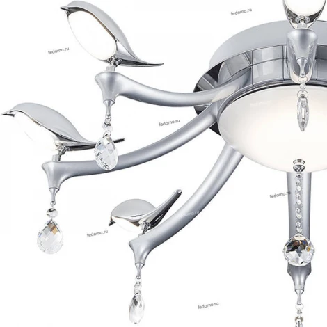 Потолочная люстра IDLamp Uccelli 385/8PF-LEDSilver