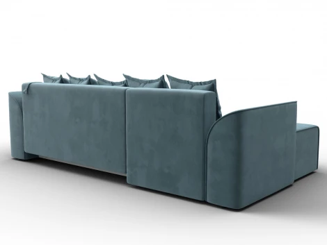 Диван угловой Лига-113 угол левый (ДСП,Велюр/Бирюзовый) Лига Диванов 136722L