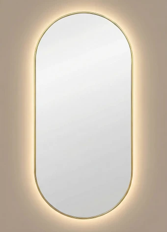 Kapsel S LED Gold Зеркало в раме с подсветкой Art-Zerkalo SM014LGL 13937