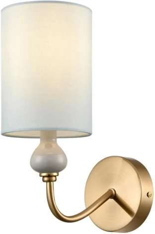Бра Lumion Anri 6590/1W латунь/мятный зеленый, металл, керамика/текстиль E14 1*40W 220V