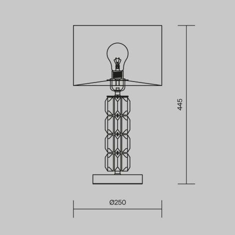 Интерьерная настольная лампа Maytoni Talento DIA008TL-01CH (220V, выключатель)