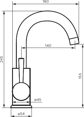 Смеситель Dorff Logic D3002101SS для раковины