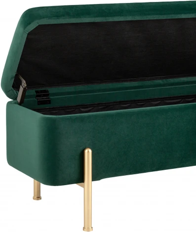 Банкетка Stool Group Болейн с ящиком велюр зеленый УТ000035334