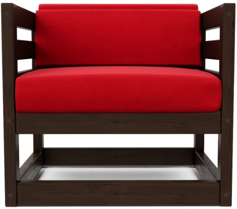 Кресло Arsko Магнус венге велюр красный