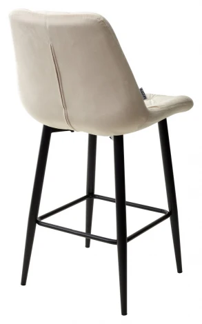 Полубарный стул YAM G062-03 светлый беж, велюр (H=65cm)
