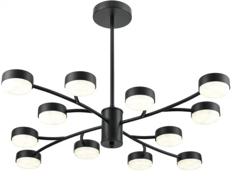 Потолочная люстра на штанге Lumion Torina 8117/12 черный, металл LED GX53 12*7W 220V