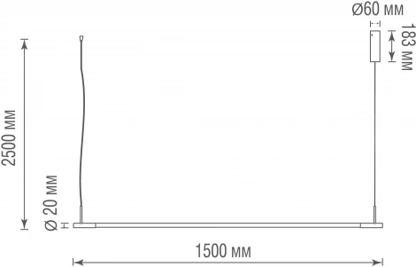 Подвесной светильник светодиодный Donolux Supreme DL20591S150NW30 Black (220V, на тросе)