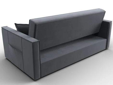 Диван прямой Лига-104 (160) (ЛДСП,Брус,Фанера,Велюр/Серый) Лига Диванов 134887