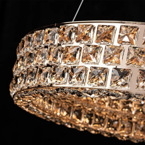 Подвесная люстра светодиодная хрустальная с регулировкой цветовой температуры Modelux MODELUX ML.332.600 GD