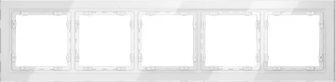 Рамка на 5 постов (белый, стекло) Voltum S70 VLS110501