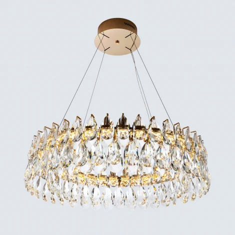 Подвесная люстра светодиодная хрустальная с регулировкой цветовой температуры Modelux MODELUX ML.6901.800P GD