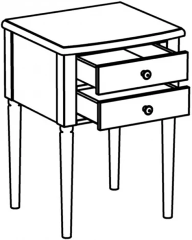 Тумба прикроватная Blues ОГОГО Обстановочка! (МДФ/Зеленый) арт.914810