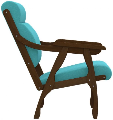 Кресло Вега 10 ткань бирюза, каркас орех от фабрики Mebelik