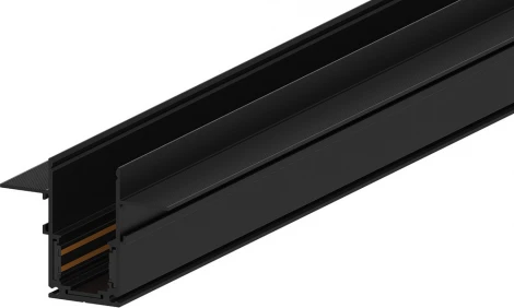 Шинопровод под гипсокартон низковольтный встраиваемый Feron 41965 черный, 2м, CABM1001