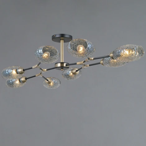 Потолочная люстра на штанге ILLUMICO IL0272-8CSQ-25 BK AB TRENTO (220V)