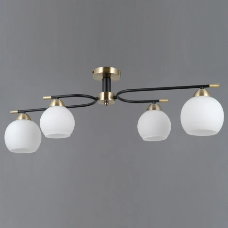 Потолочная люстра на штанге ILLUMICO IL0638-4CSQ-24 AB BK LIBRA (220V)