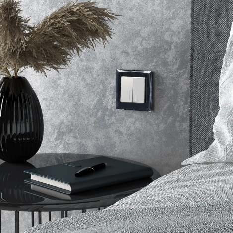 Выключатель двухклавишный с подсветкой (белый матовый) Werkel W1120161 (a059273)