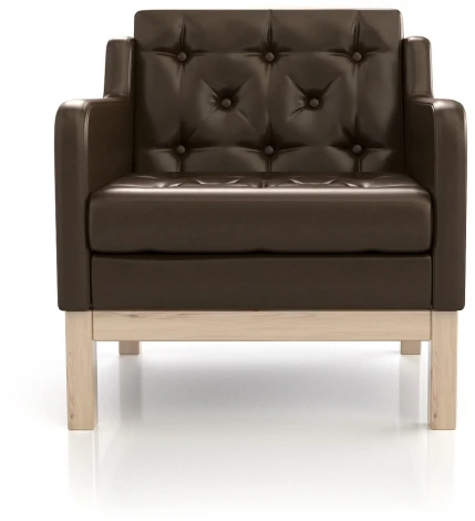 Кресло Arsko Айверс сосна темно-коричневый кожзам