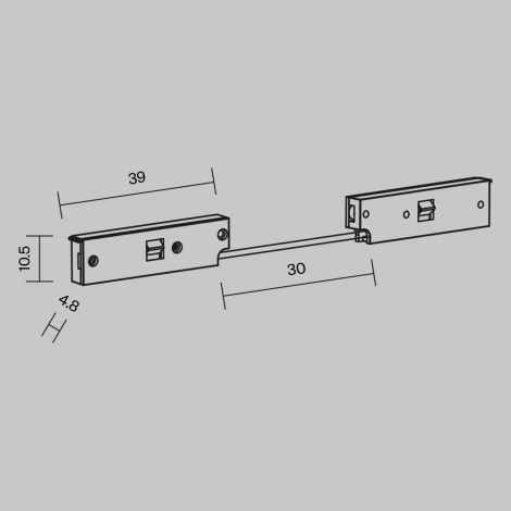 Коннектор питания угловой 7.5см Levity Maytoni Accessories for tracks Levity TRA184CPC-1B-7.5 (24V)
