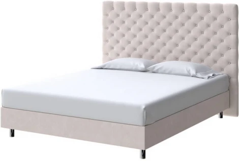 PROxSON Кровать Paris Boxspring Standart (Ткань: Рогожка Тетра Бежевый) 120x200