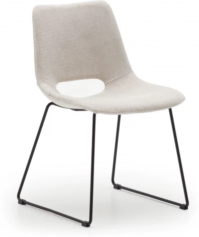 Zahara Стул бежевый с черными стальными ножками La Forma (ex Julia Grup) арт.148496