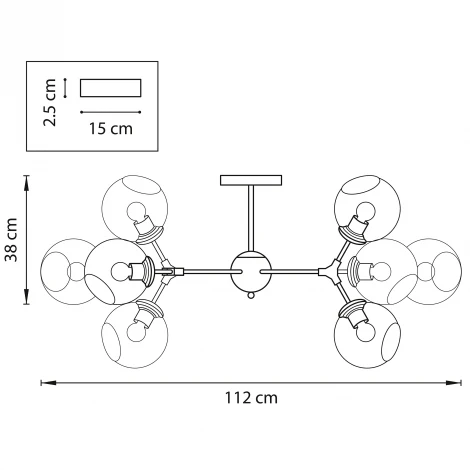 Потолочная люстра Lightstar Beta 785086 (220V, молекулы)