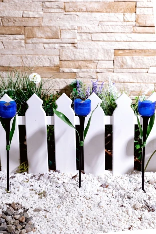 Грунтовый светильник на солнечной батарее Uniel USL-C-454/PT305 BLUE TULIP (LED, цветы)