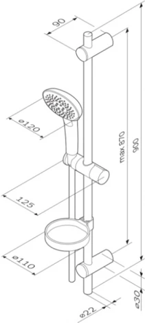 Душевой гарнитур Am.Pm Spirit V2.0 F0170A000