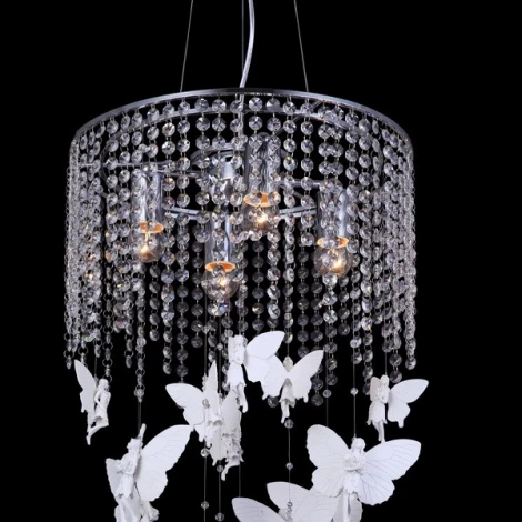 Подвесной светильник Favourite Fairies 1165-4PC (220V, хрусталь, на тросе, бабочки)