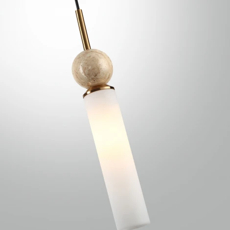 Подвесной светильник Odeon Light Lolla 6625/1 бежевый/металл/травертин 1*E14 40W 220V (на проводе, круглые)