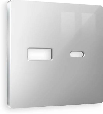 Лицевая панель Ambrella Volt ALFA (Серебро глянец) для розетки 2USB тип A+C QUANT AP4110