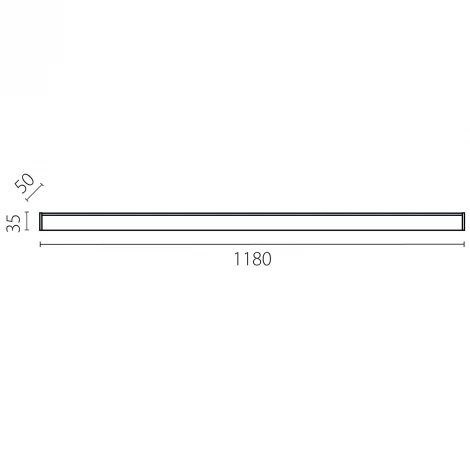 Настенный светильник светодиодный линейный 20W 900Lm 120G Lightstar Trito Base 457267