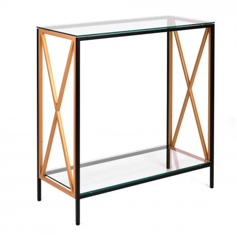 Консольный стол AllConsoles 1033-CB_G clear черный муар, золотой