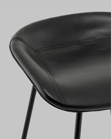 Стул полубарный Фуриоса экокожа чёрный Stool Group арт.УТ000041270