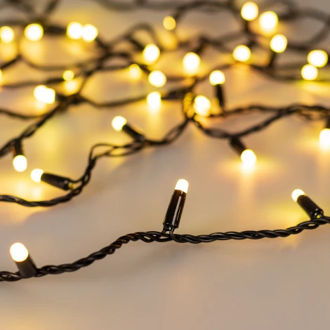 Светодиодная гирлянда ARD-STRING-CLASSIC-20000-BLACK-200LED-MILK-SYNC RGB (230V, 13W) (IP65)