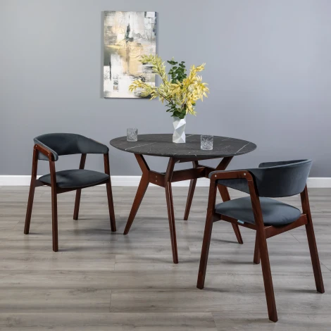 Кресло Dalia Soft Grey/Темный орех R-Home арт.4000125220h_diaggrey_nut