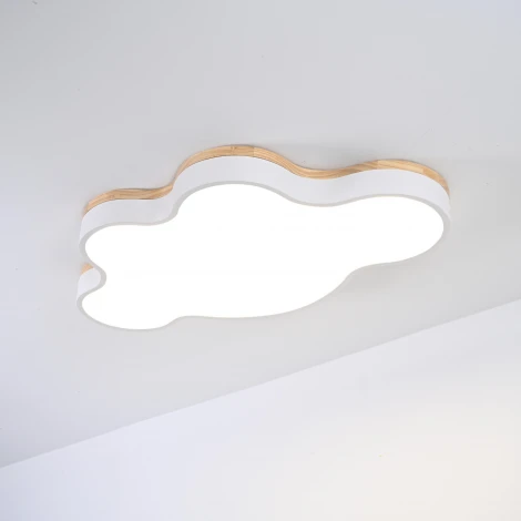 Потолочный светильник Wi-Fi Cloud Eco D83 White By ImperiumLoft Cloud-Eco01 (для детской, LED, 220V, голосовое управление, умный дом - Алиса, тучи)