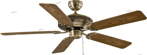 Вентилятор потолочный Casafan Centurion, 5 лопастей, бронза, дуб с орехом