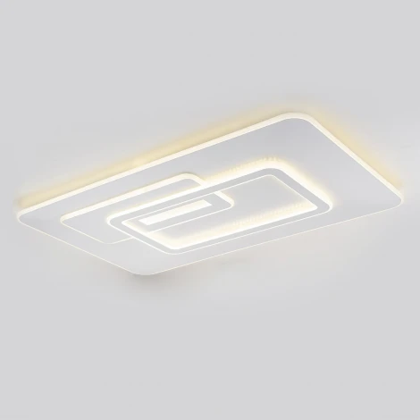 Потолочный светодиодный светильник Escada Rung 10294/3LED 182Вт, металл/акрил, белый (регулировка яркости, 220V, пульт управления)