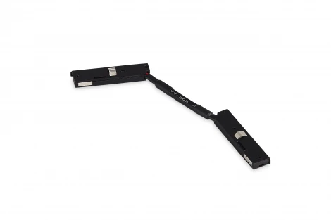 Токопроводящий соединитель для шинопроводов Slim Line Mini, DC 24В Donolux Slim Line Mini Connector 90 DLSM B1