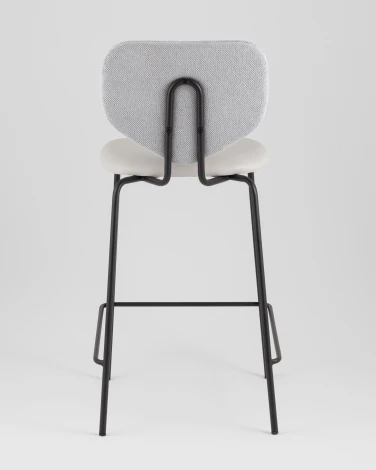 Стул полубарный Masey серый с серой экокожей Stool Group арт.УТ000039583