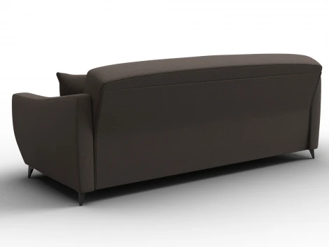 Диван-книжка Лига-095 НПБ (ДВП,ДСП,ЛДСП,Брус,Фанера,ЛДВП/Металл/Рогожка/Коричневый) Лига Диванов 132563