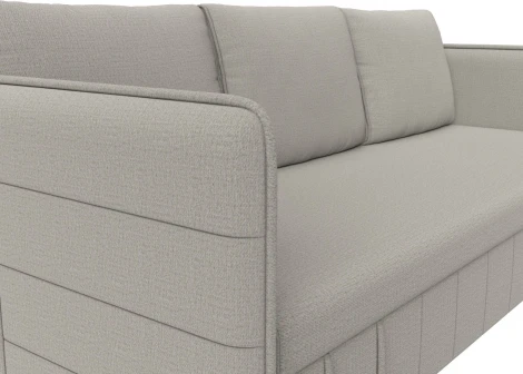 Диван прямой Слим (Бежевый/Рогожка) Лига Диванов арт.121142